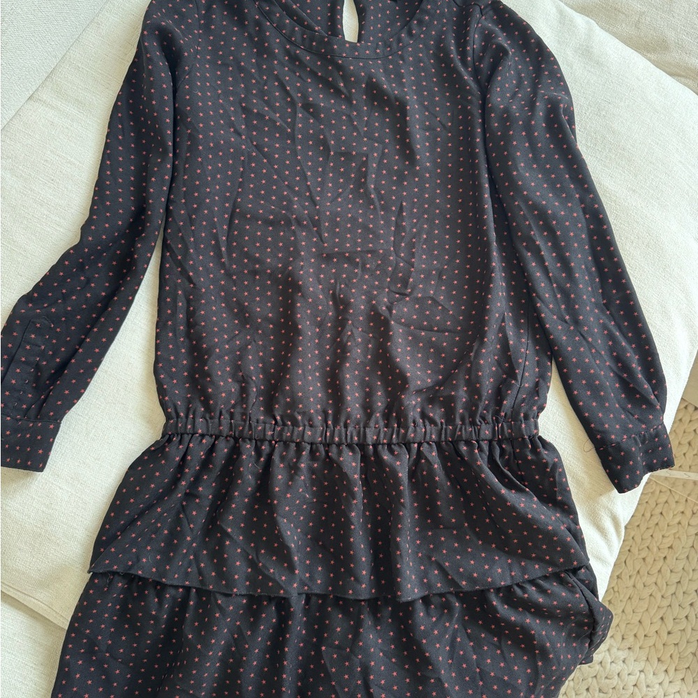 Black Long Sleeve Heart Dress